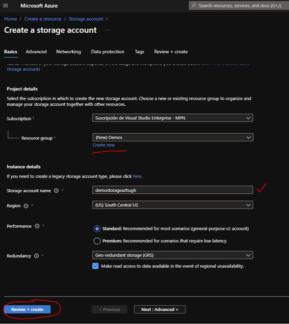 Manage Azure Blob storage using the Azure SDK